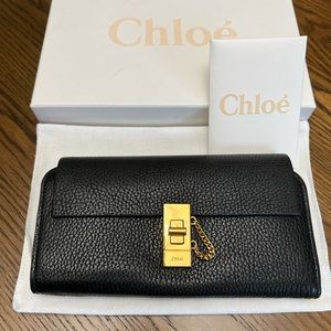 Chloe continental wallet, black
